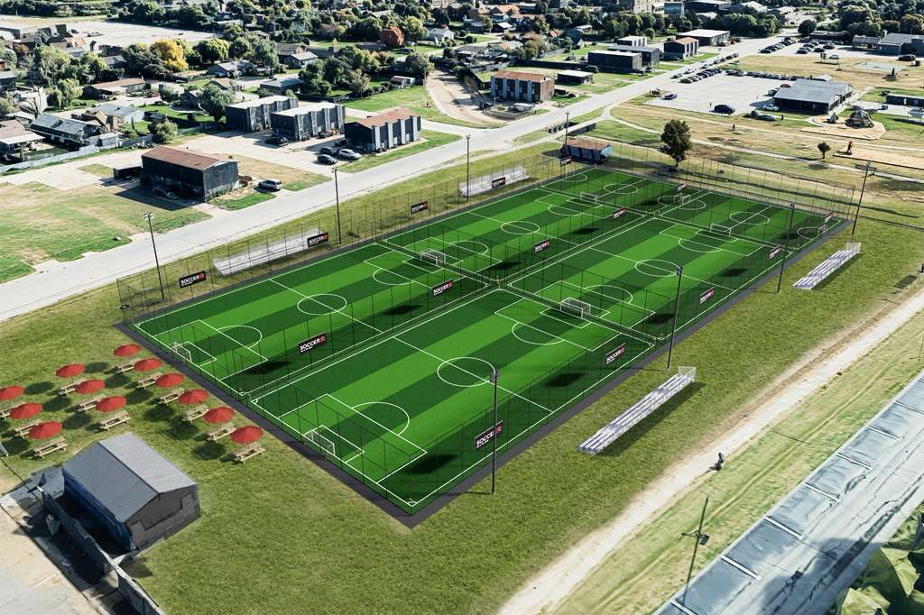 AI Render of future Soccer Complex in Fort Worth